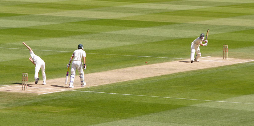 Australian cricket team playing