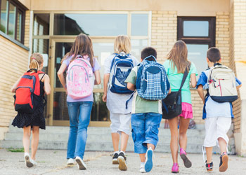 Kids going to school
