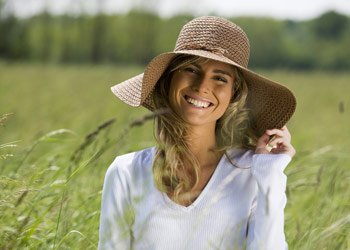 Woman in field